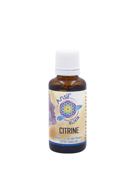 Citrine élixir de cristal stimule le foie, draine les toxines et lutte contre les dépressions