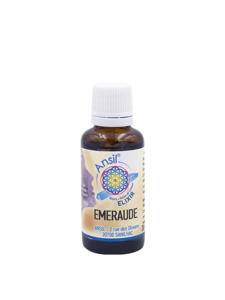 Emeraude élixir de cristal lutte contre les problèmes de peau et les chocs émotionnels