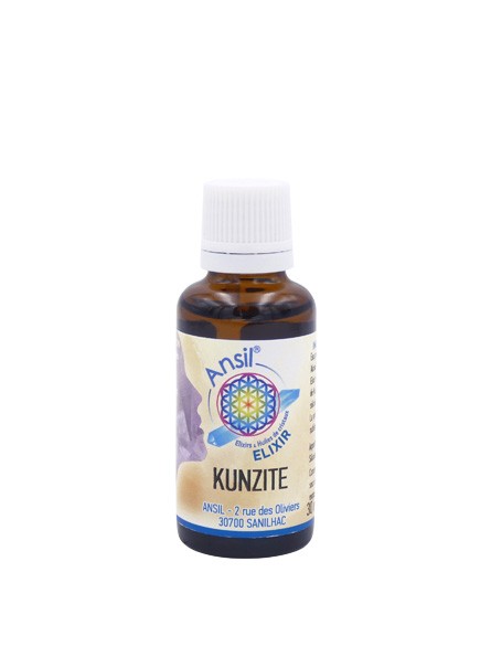 Kunzite élixir de cristal stimule la circulation cérébrale et lutte contre la déprime