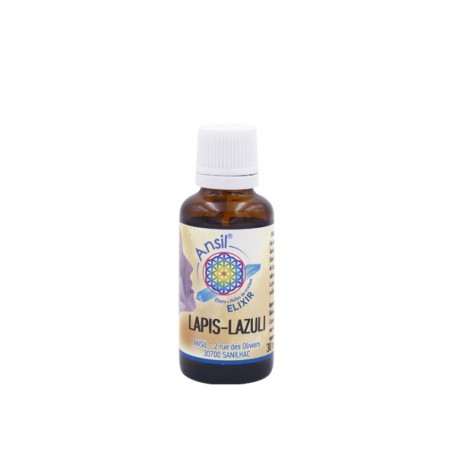 Lapis-lazuli élixir de cristal régule les cycles du sommeil, les problèmes de peau, cheveux et lutte contre la fatigue mentale