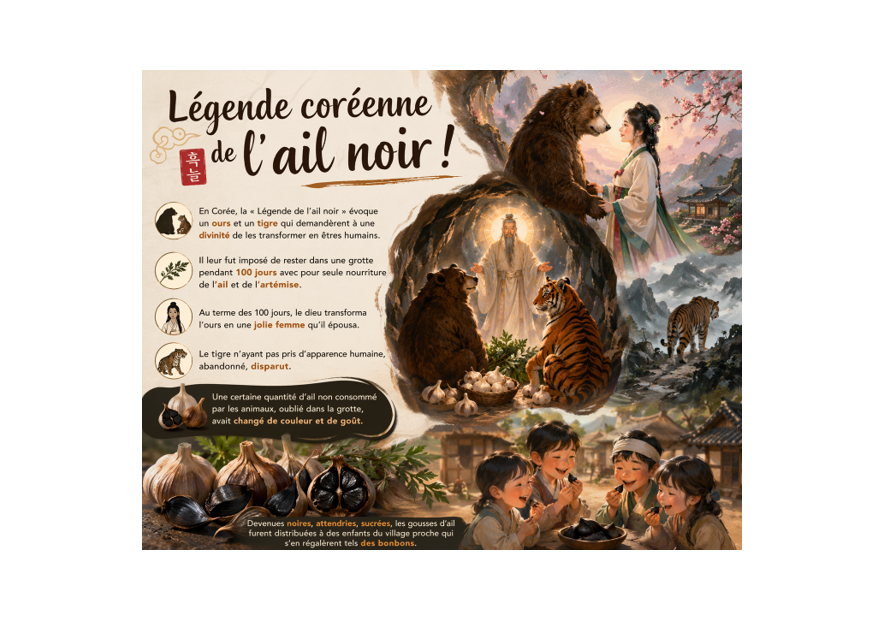 Légende de l'ail noir : origine et mythe coréen fascinant