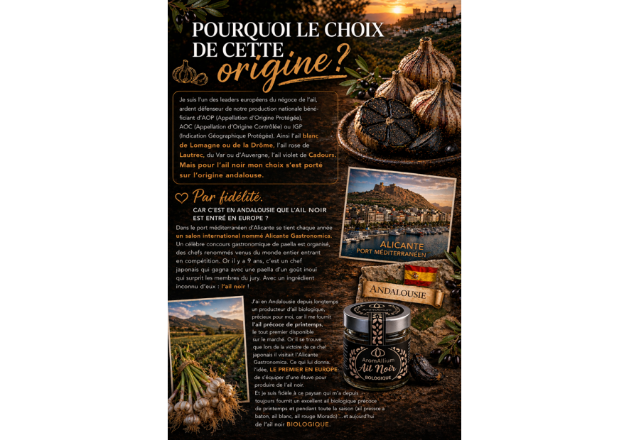 Pourquoi choisir un ail noir d'Andalousie ?